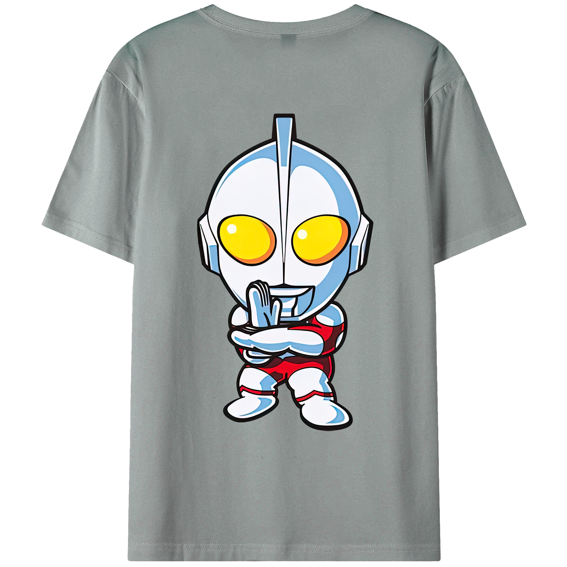 （画像用） ウルトラマン Ultraman 綿100％ メンズ半袖Tシャツ（バックプリント） 通気性